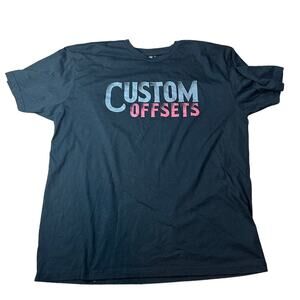 Custom Offsets Tee Shirt Black Size 2XL Made in USA